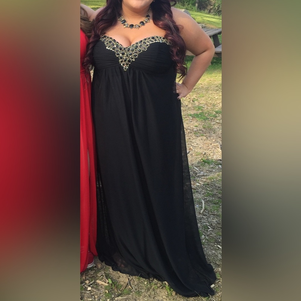 Onyx Nite Embellished Prom Dress